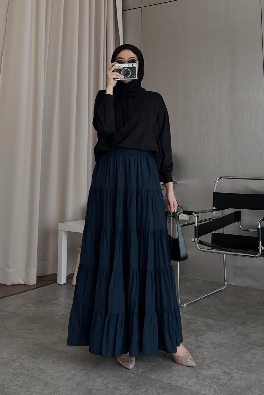 Amara Skirt - Rok Rempel Panjang Wanita Full Furing