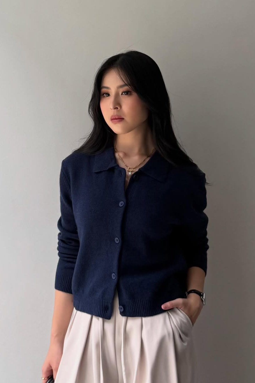 Gape Sweater - Sweater Wanita Berkancing Bahan Cashmere Wool Blend