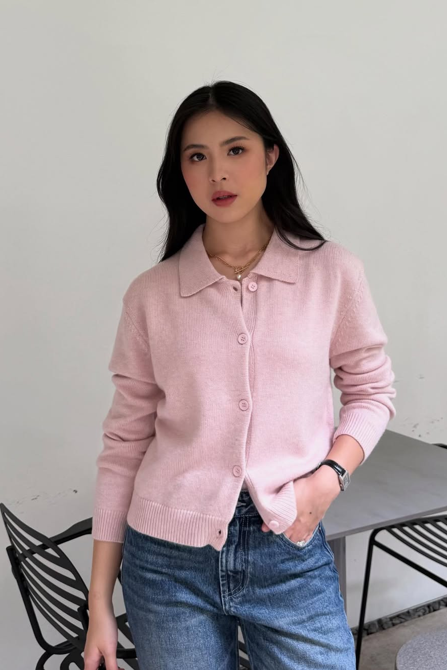 Gape Sweater - Sweater Wanita Berkancing Bahan Cashmere Wool Blend