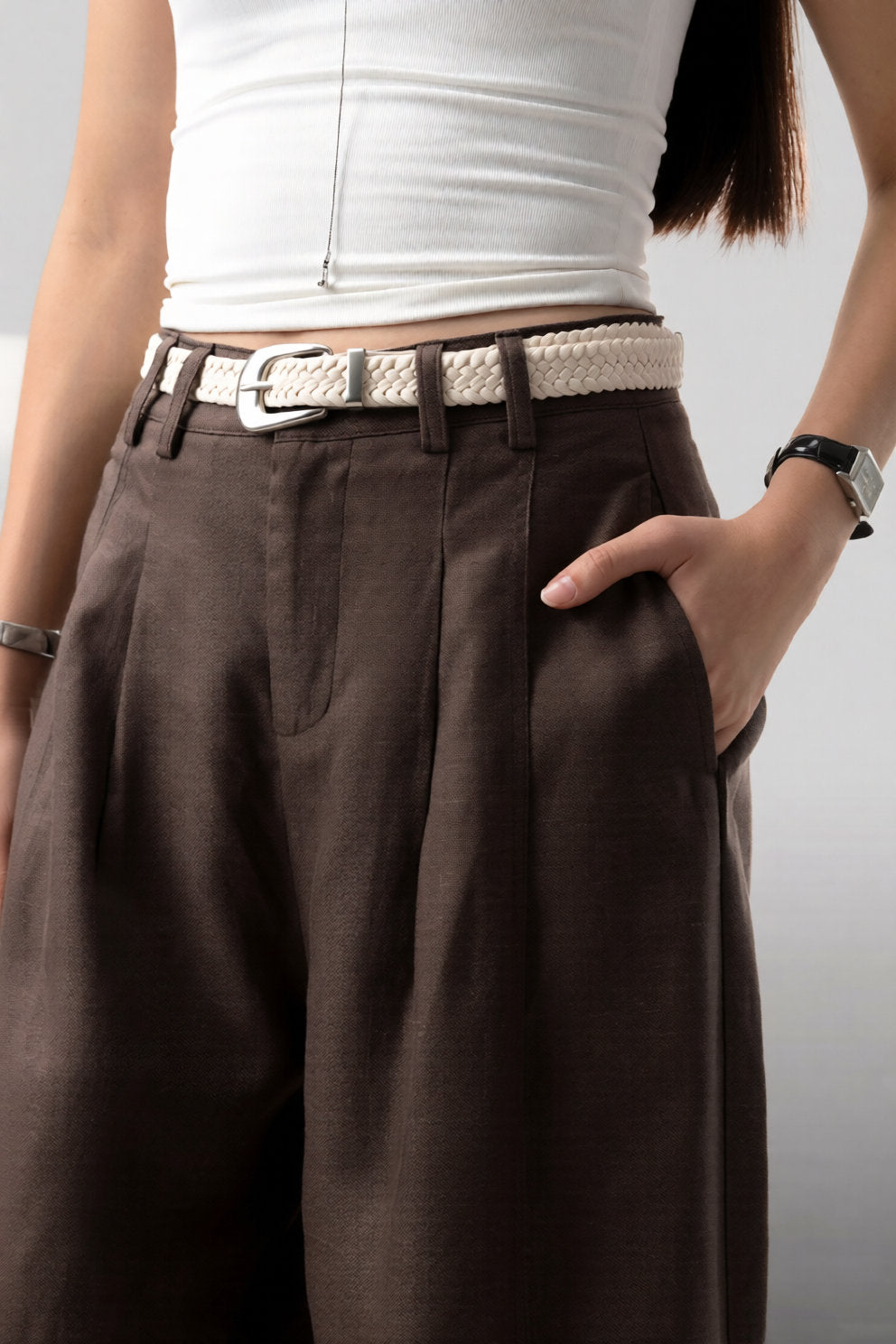 Ramia Pants - Premium High Waist Wide Leg Linen Pants