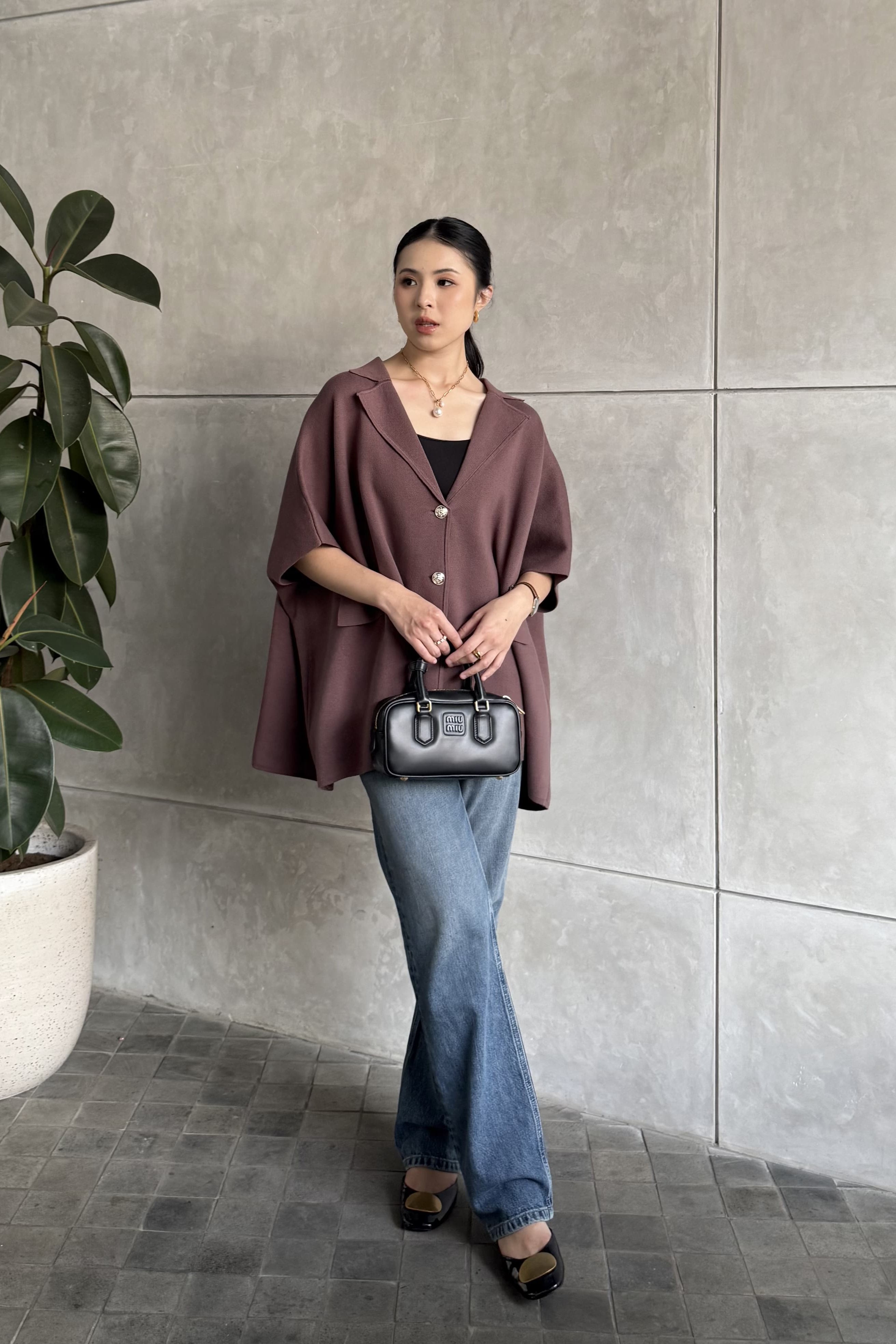 Kenzo Vest - Outer Wanita Casual Knit Cotton Premium