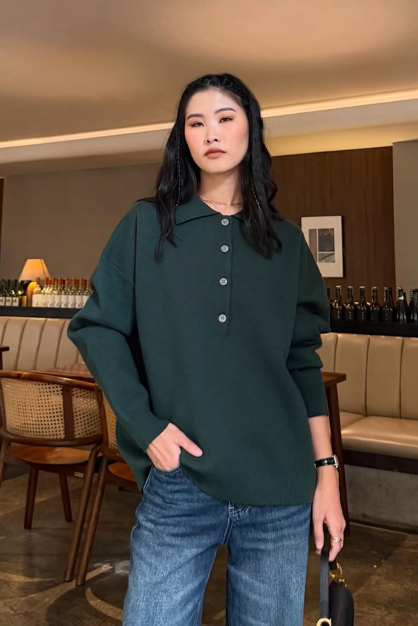 Lacos Sweater - Atasan Sweater Wanita Bahan Knit Premium