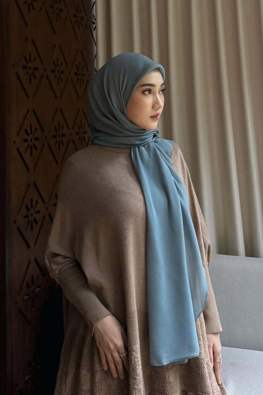 Hijab Square Oval Shawl - Hijab Pashmina Bahan Voal