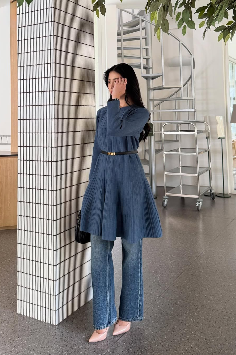 Porse Long Blouse - Blouse Lengan Panjang Wanita Bahan Cotton Knit