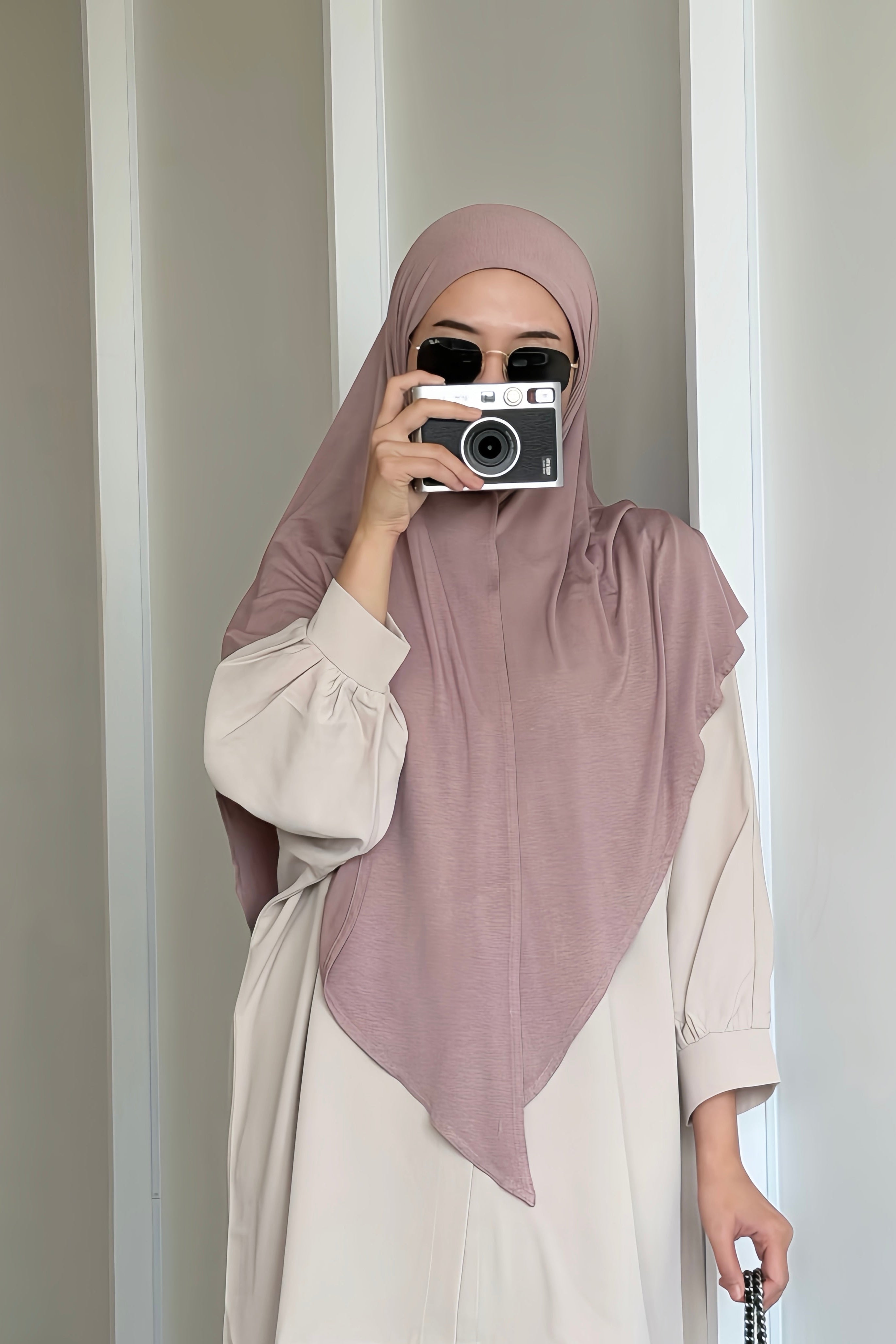 GG Khiban - Khimar Instan Premium Bahan Flowy Model Simpel Elegan