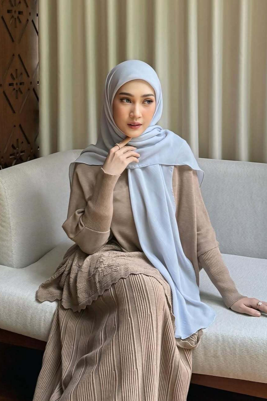 Hijab Square Oval Shawl - Hijab Pashmina Bahan Voal