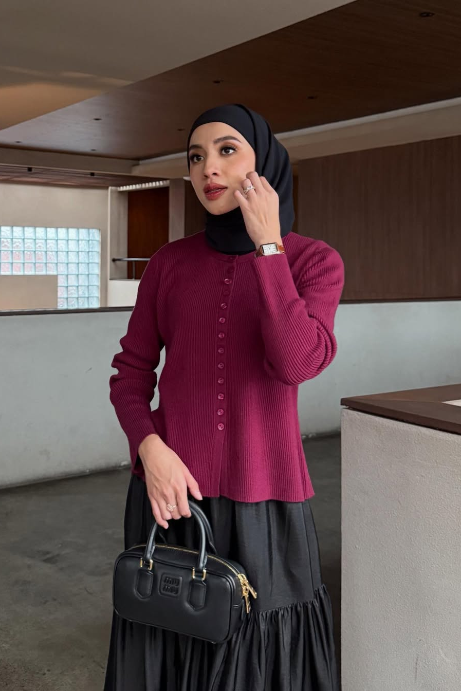 Teddy Sweater - Sweater Wanita Berkancing Bahan Knit premium