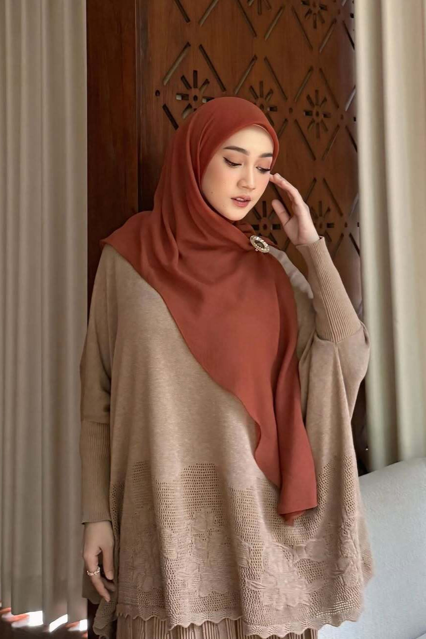 Hijab Square Oval Shawl - Hijab Pashmina Bahan Voal