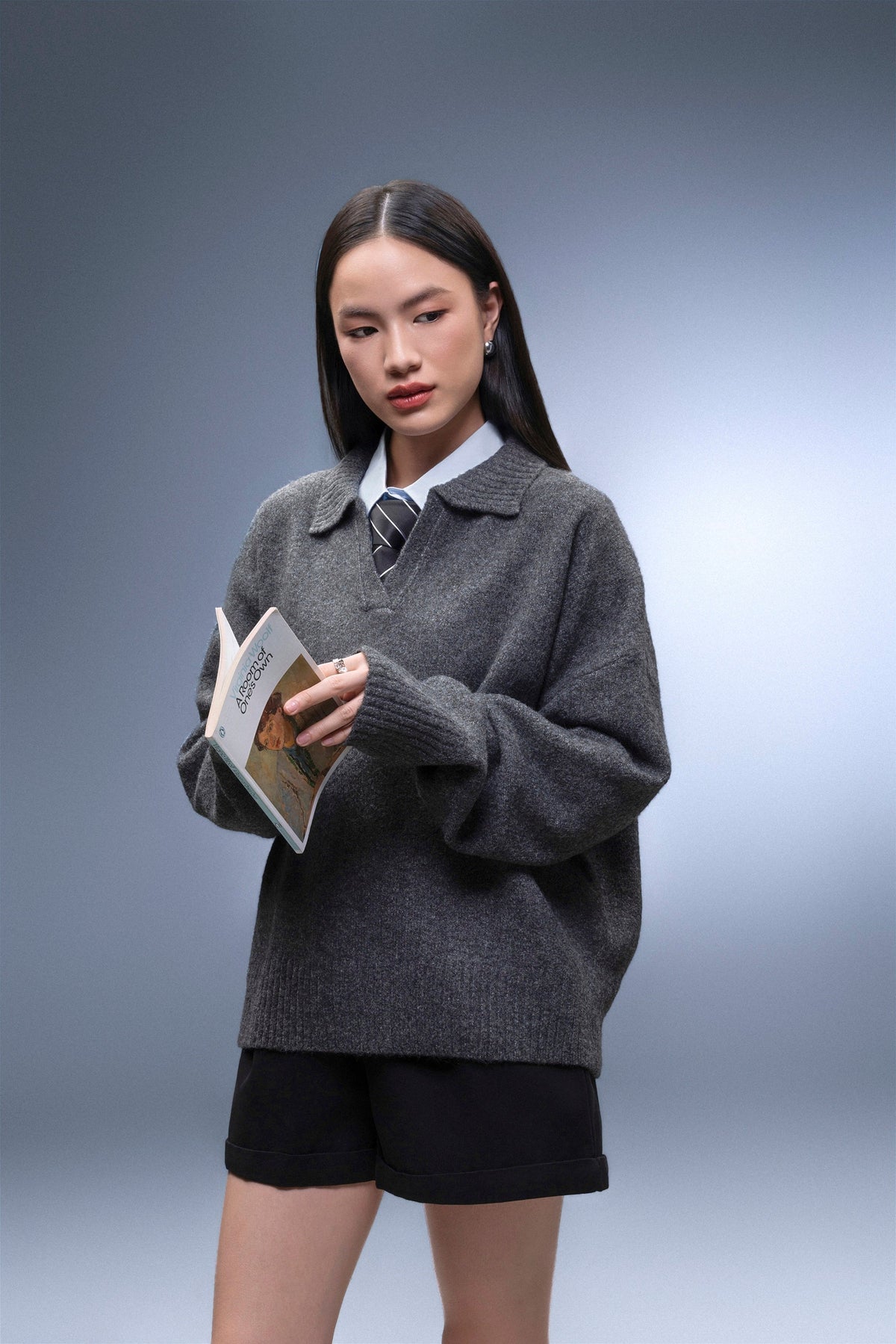 Mix and match polo sweater