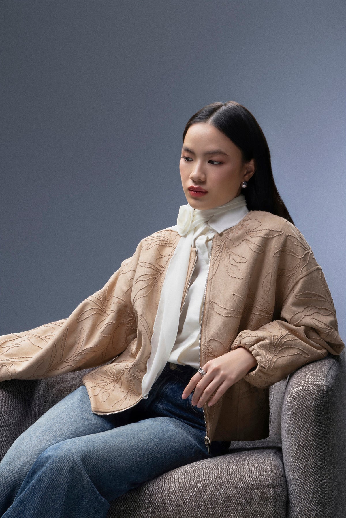Aster Jacket - Premium Floral Embroidered Outerwear