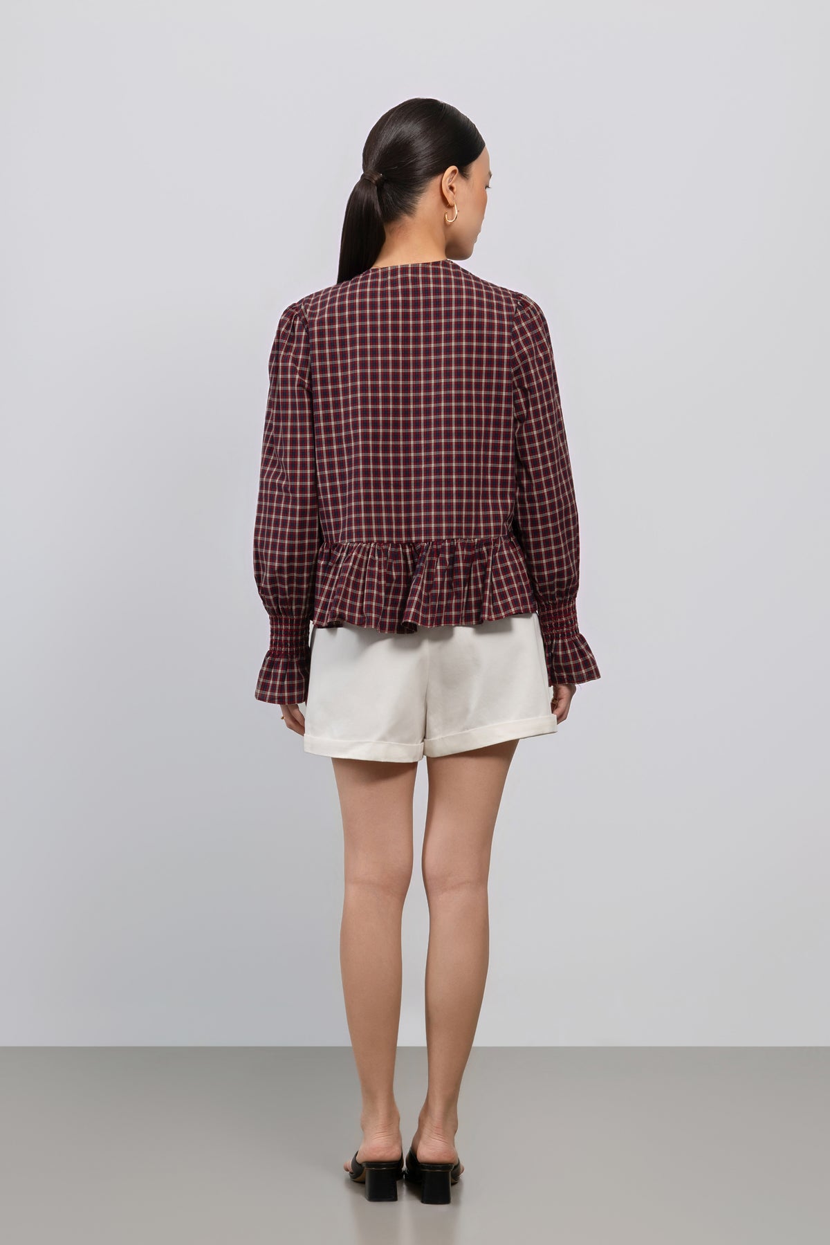 Edith Top – Smocked Peplum Blouse