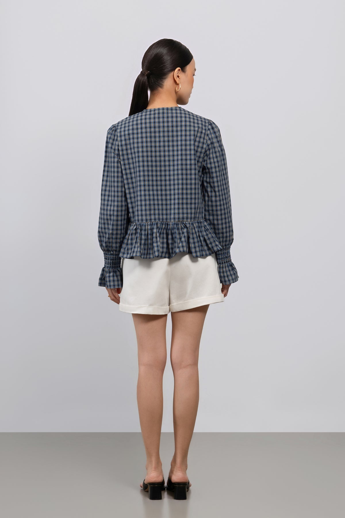 Edith Top – Smocked Peplum Blouse
