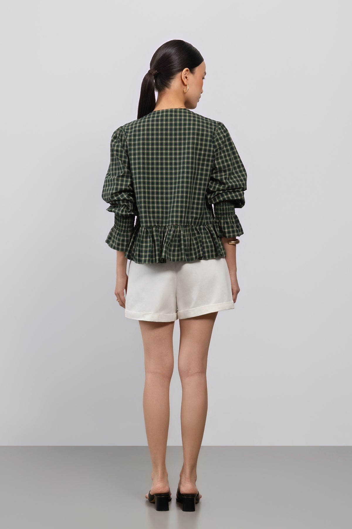 Edith Top – Smocked Peplum Blouse