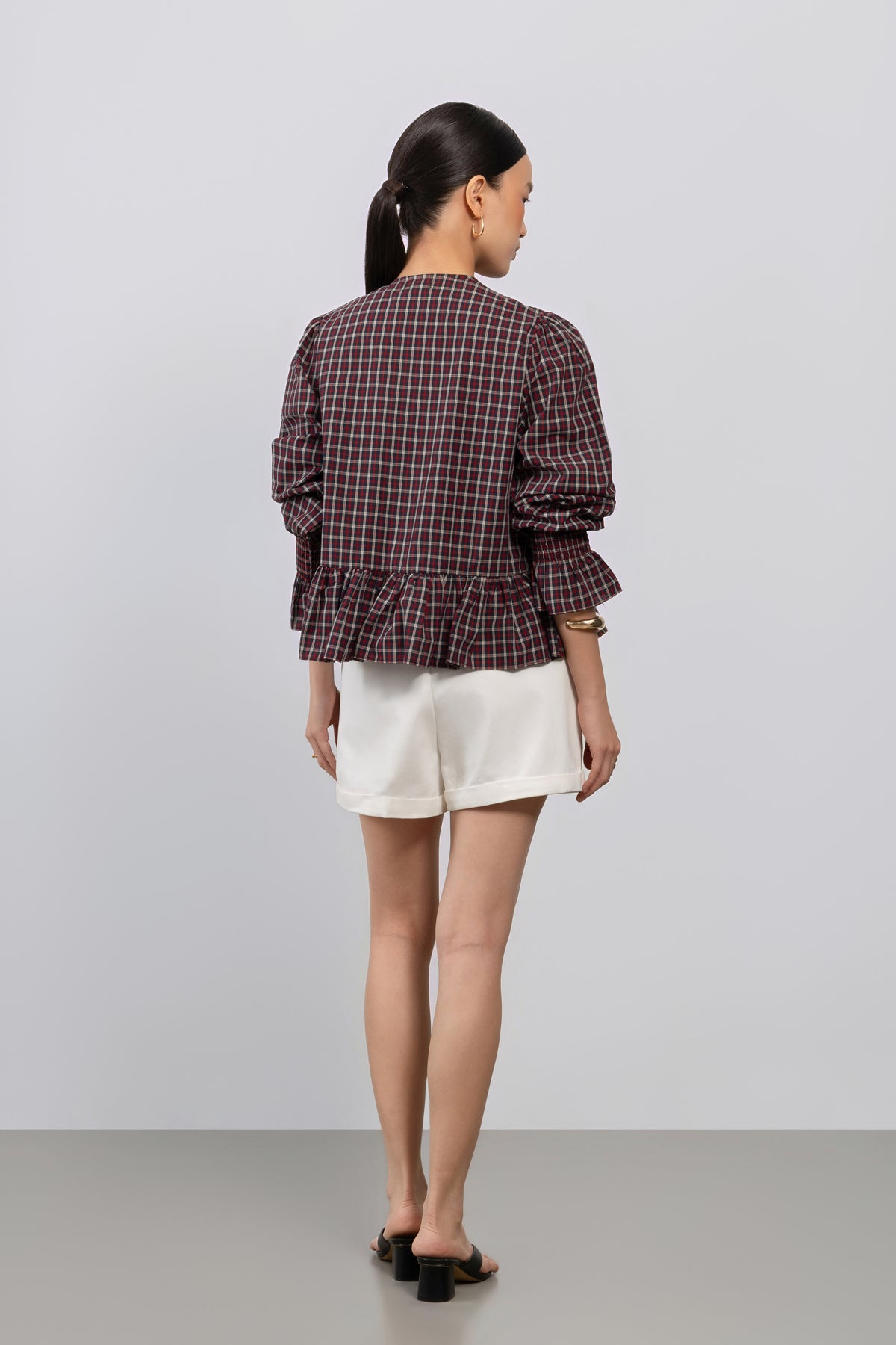 Edith Top – Smocked Peplum Blouse