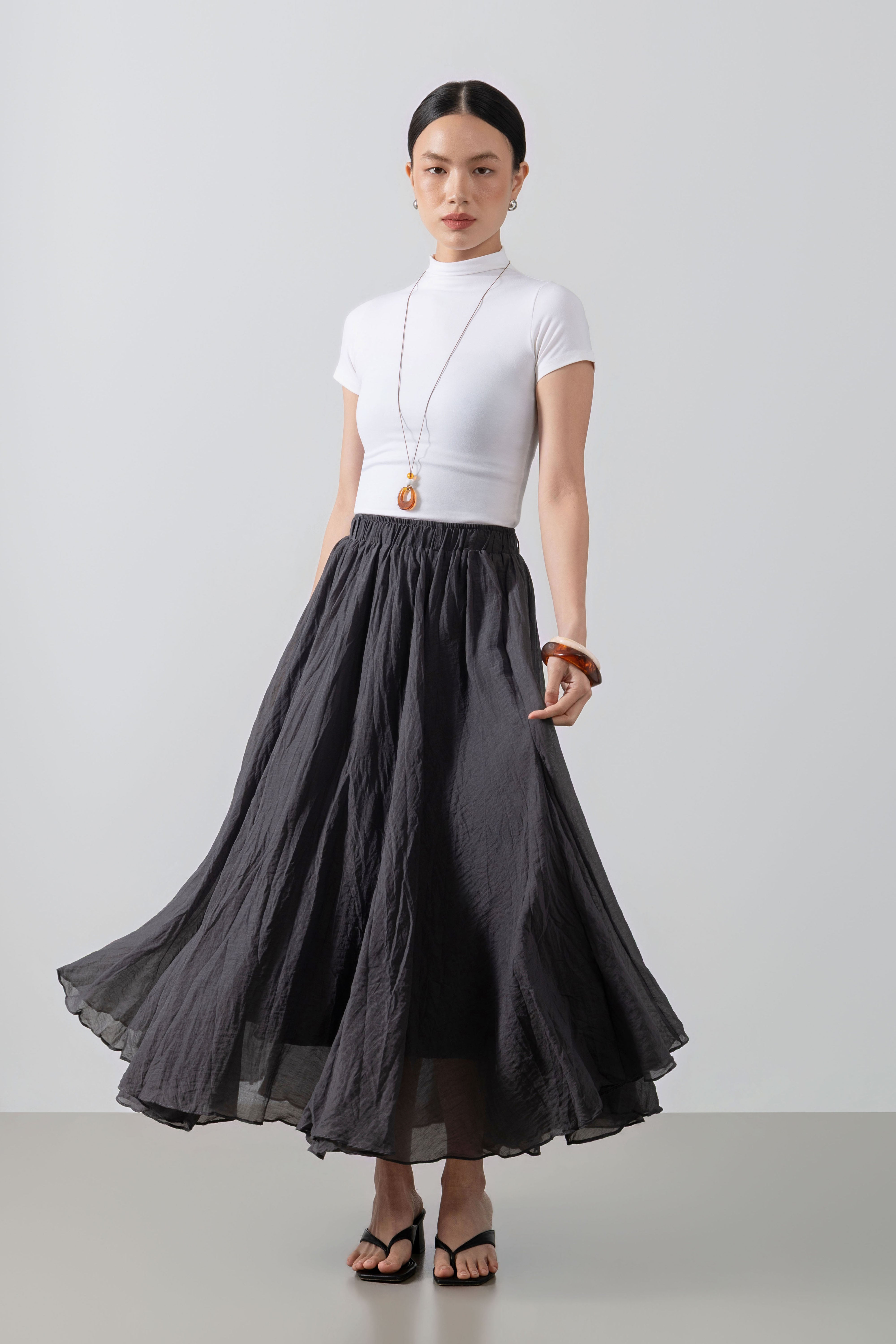 Alara Skirt – Crinkle Maxi Skirt