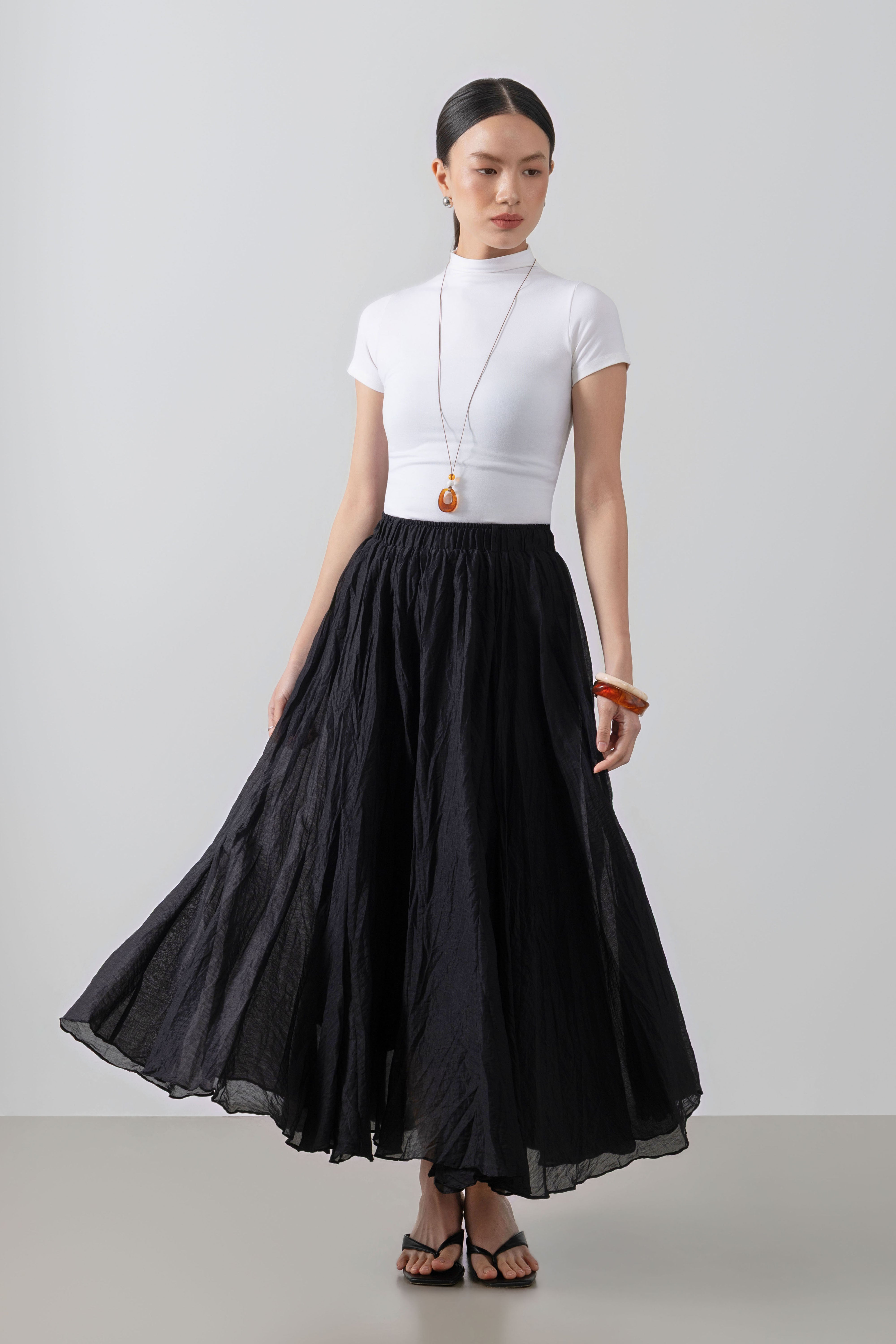 Alara Skirt – Crinkle Maxi Skirt