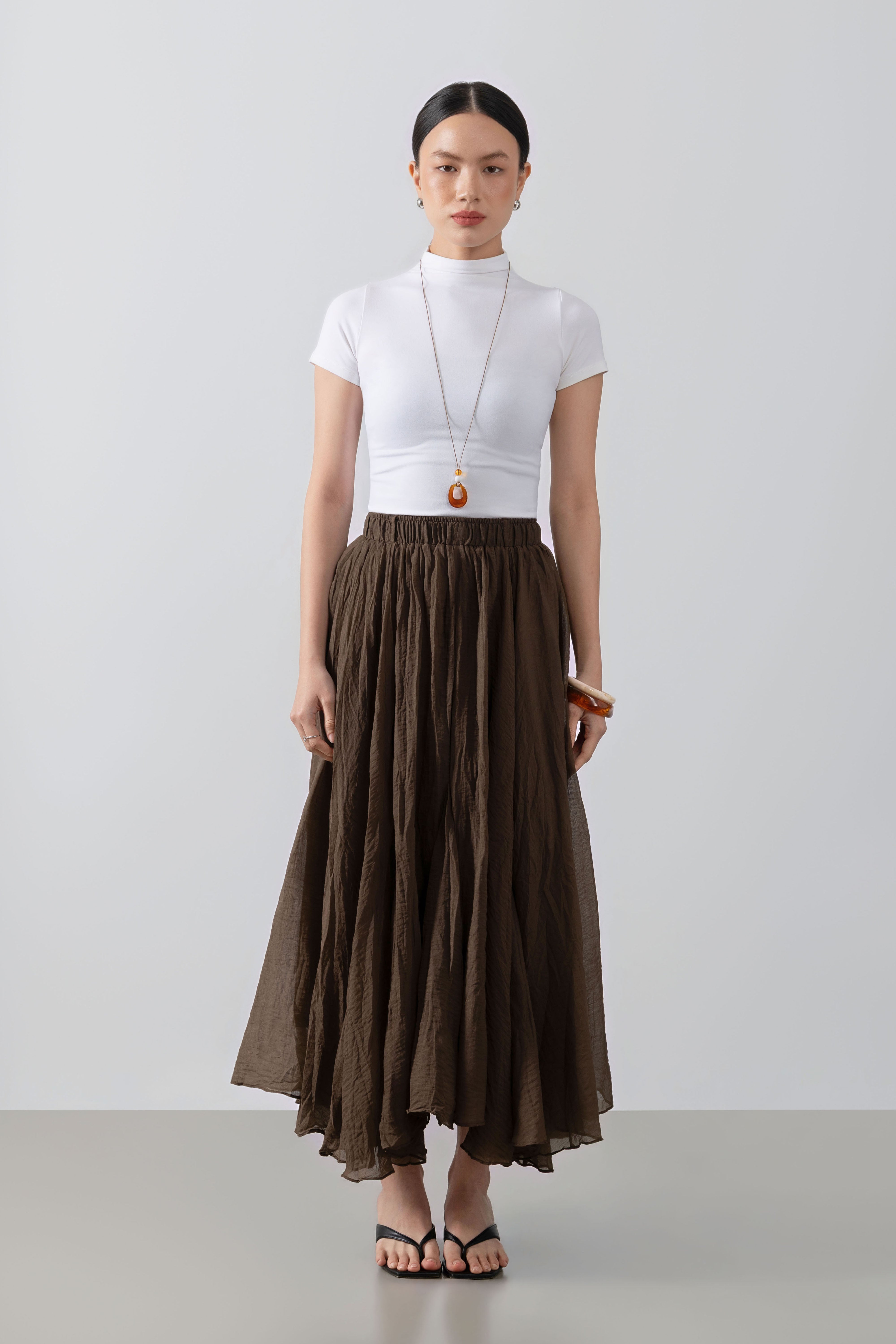 Alara Skirt – Crinkle Maxi Skirt