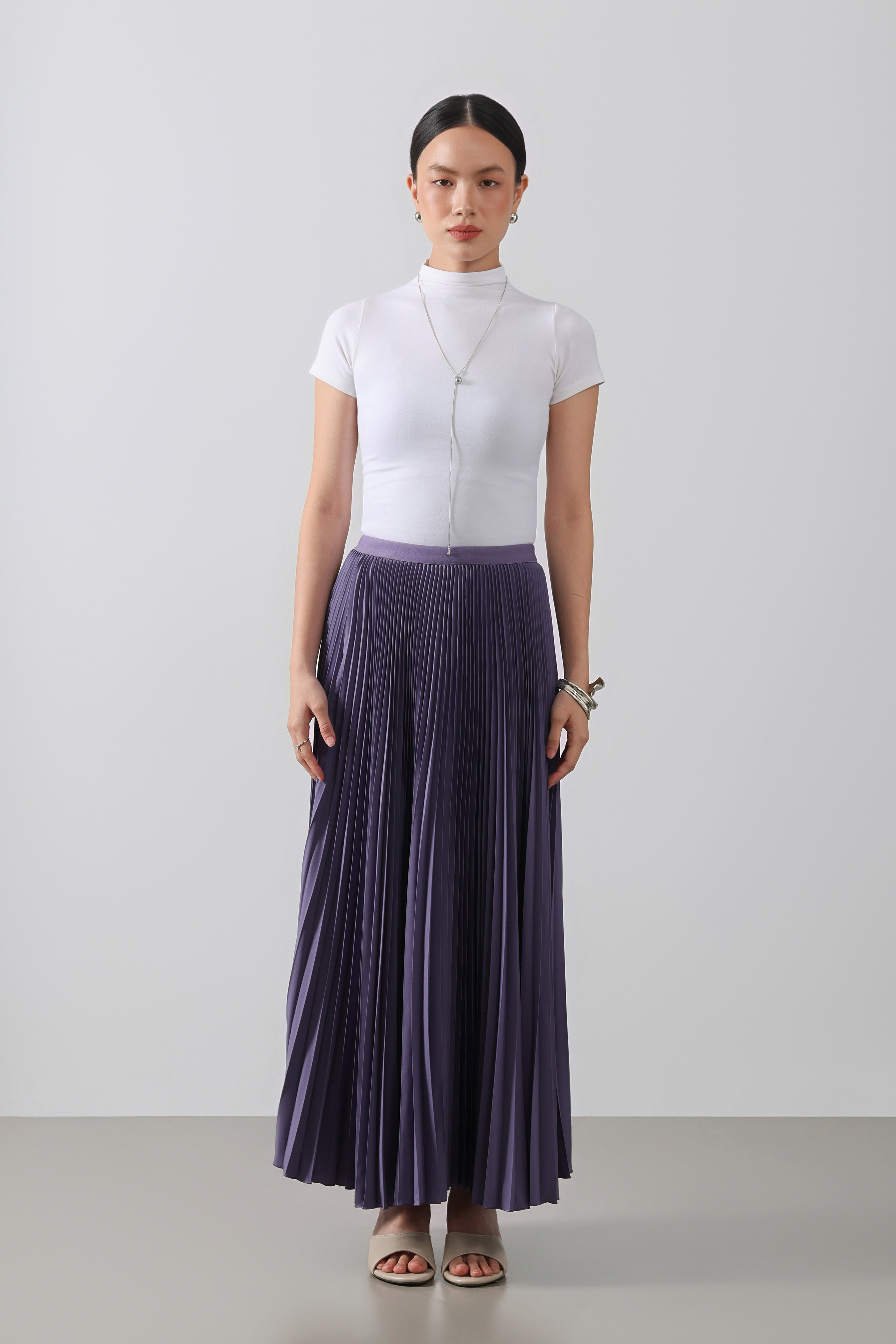 Atala Basic Skirt - Rok Plisket Maxi Polos