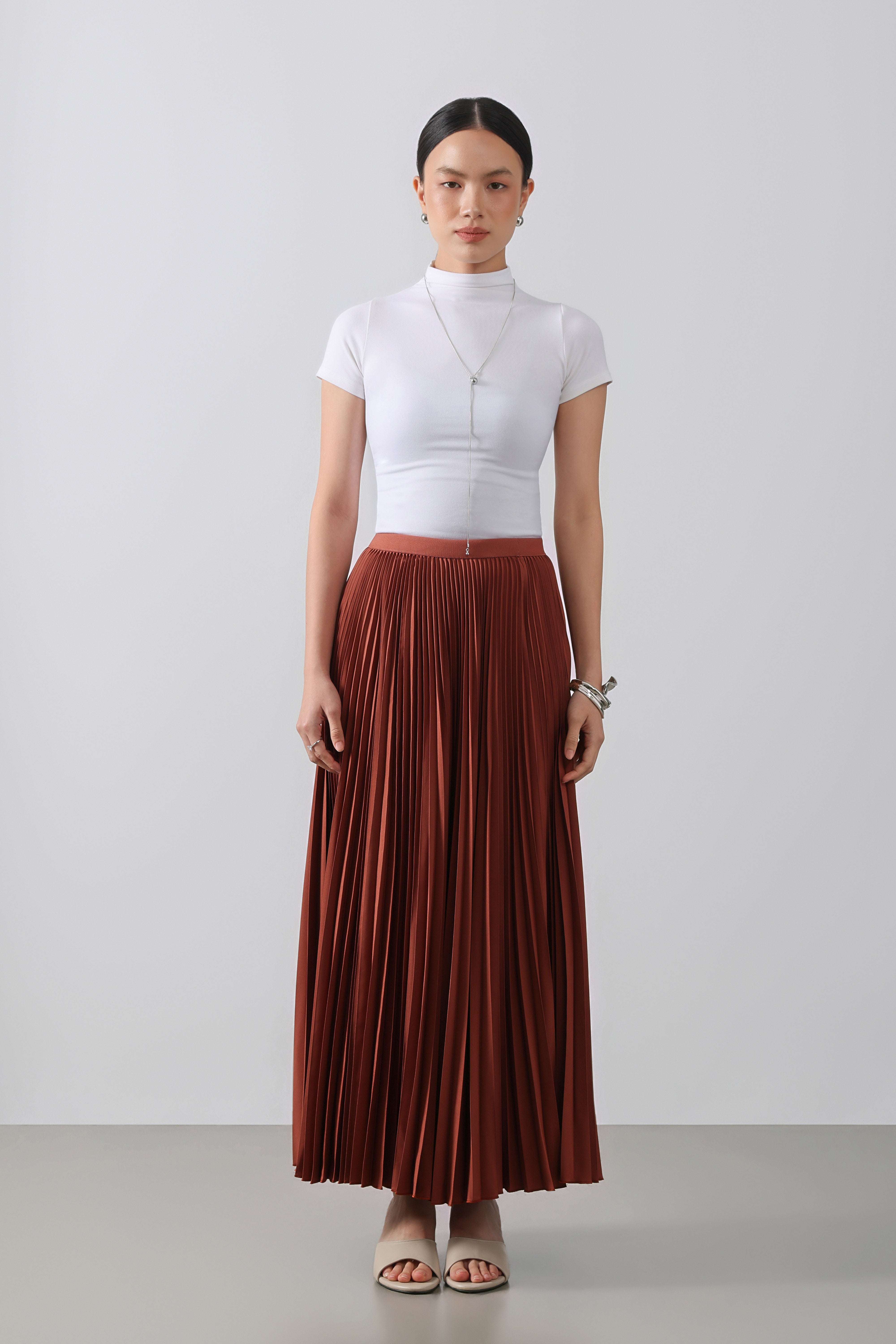 Atala Basic Skirt - Rok Plisket Maxi Polos