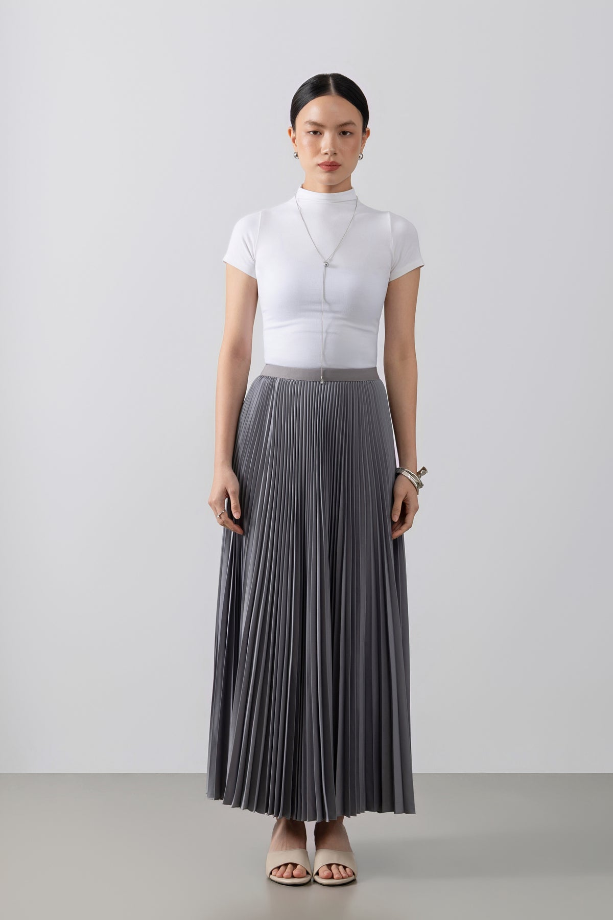 Atala Basic Skirt - Rok Plisket Maxi Polos