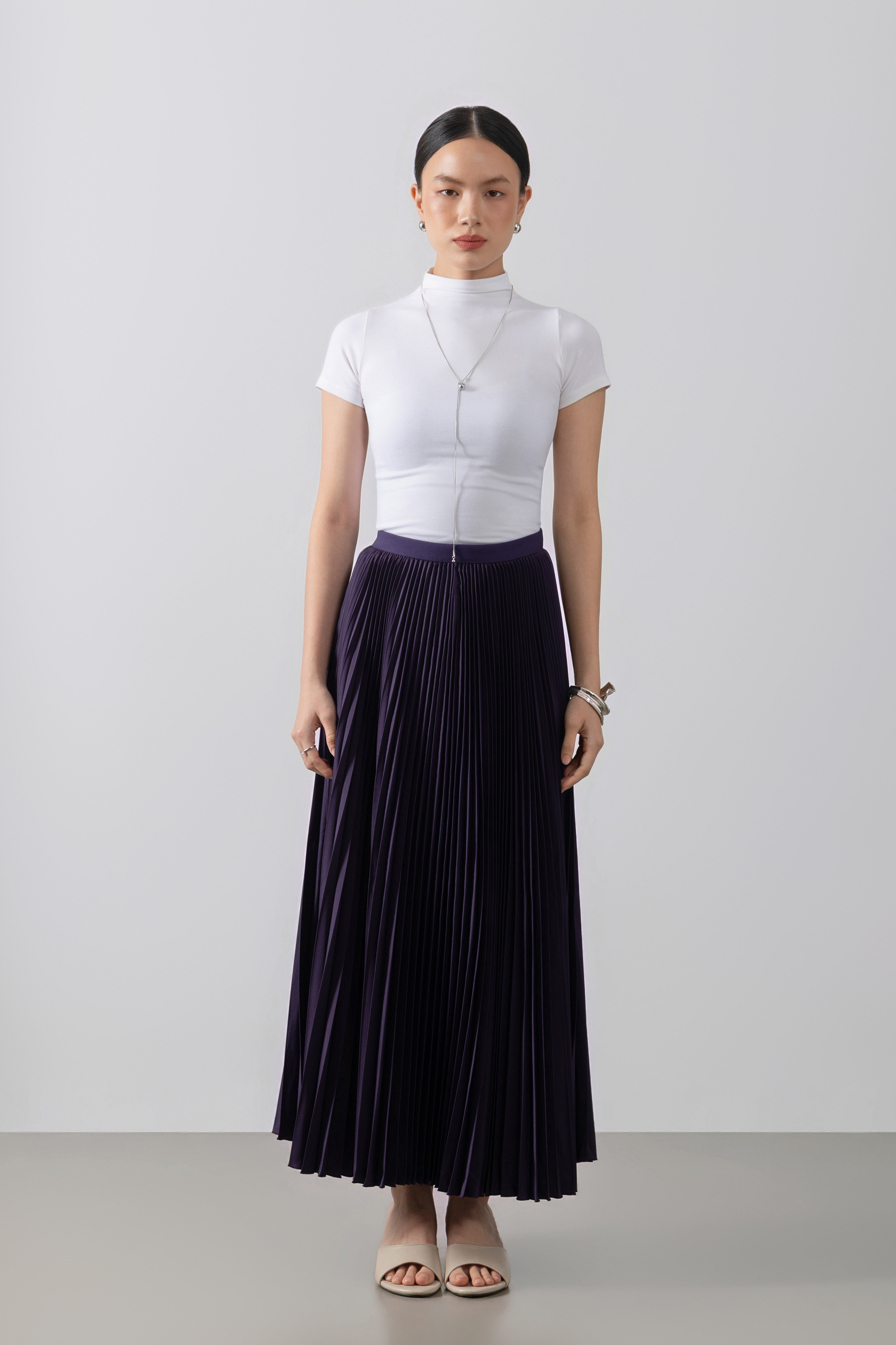 Atala Basic Skirt - Rok Plisket Maxi Polos