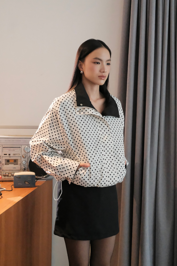 Duttie Reversible Jacket - Premium Polka Dot Outerwear