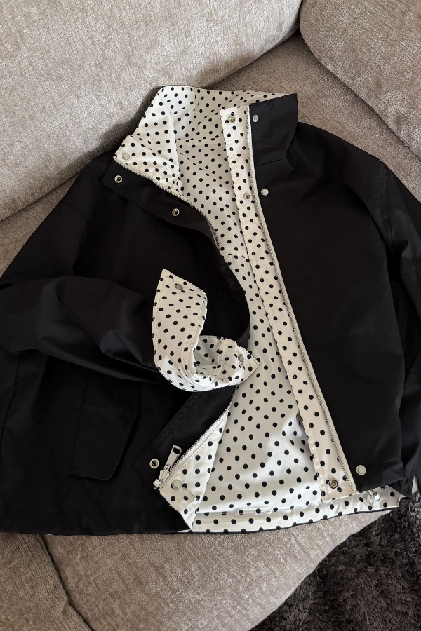 Duttie Reversible Jacket - Premium Polka Dot Outerwear