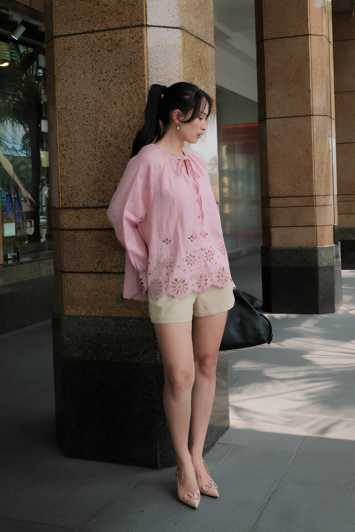 Carla Blouse - Elegant Floral Embroidered Top