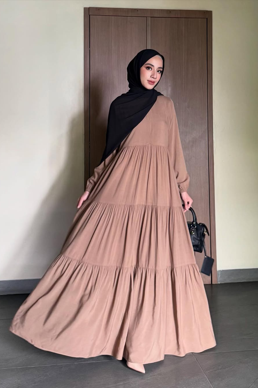 Amara Dress Basic - Dress Wanita Simple Bahan Soft Viscose Rayon