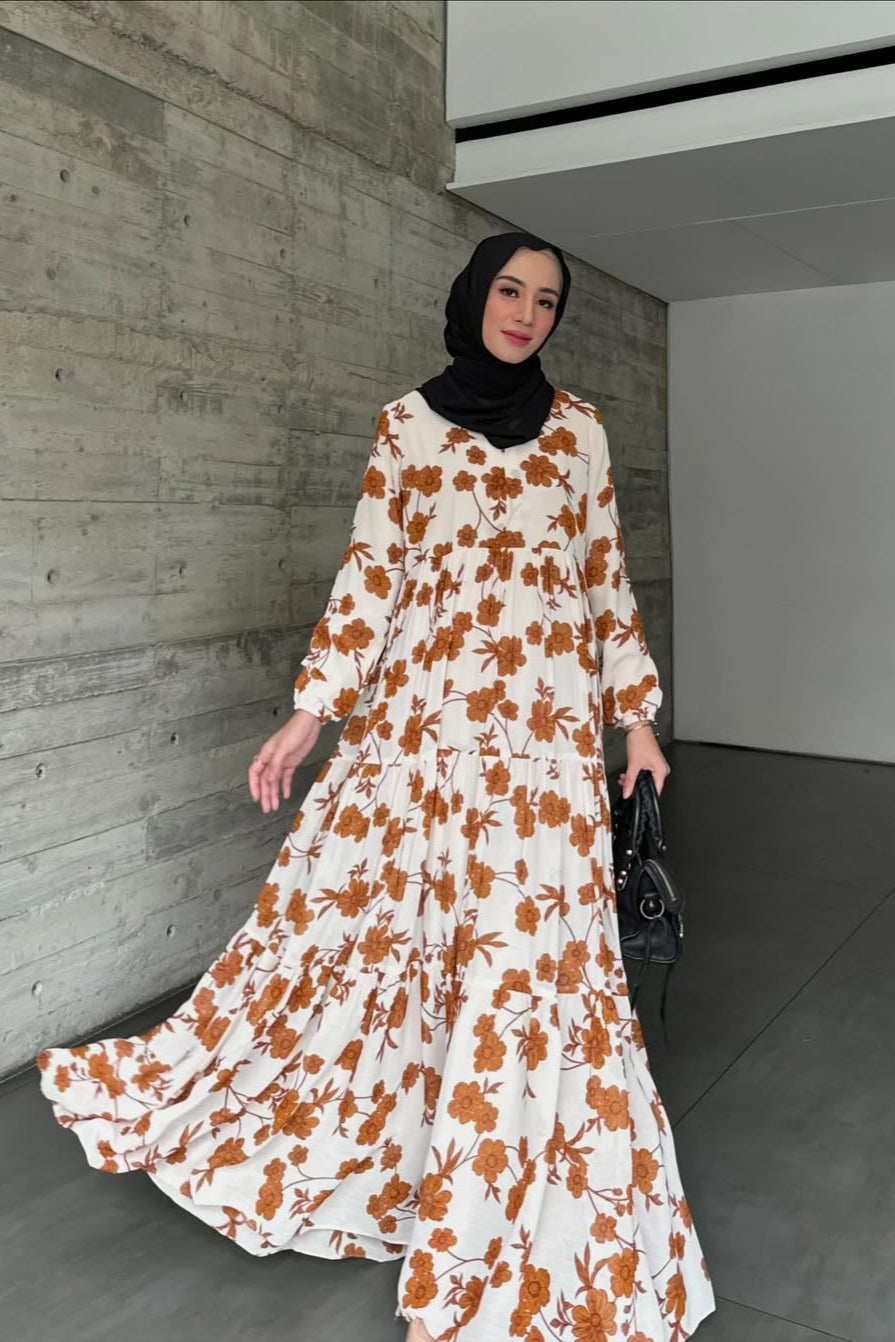 Amara Dress Special Edition - Maxi Dress Motif Bunga