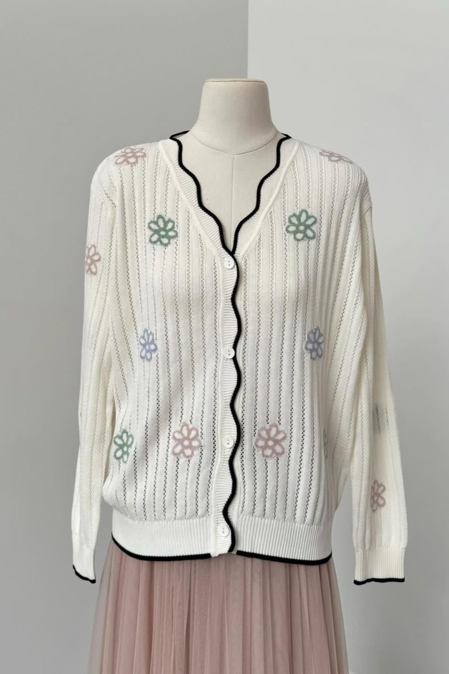 Bloom Cardy - Cardigan Berkancing Wanita Bahan Knit