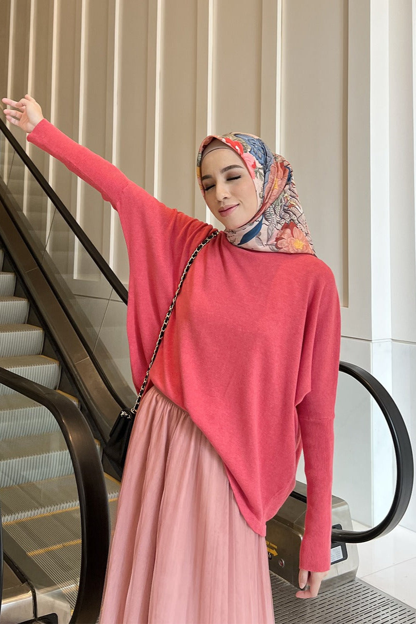 Batwing Sweater - Cherry