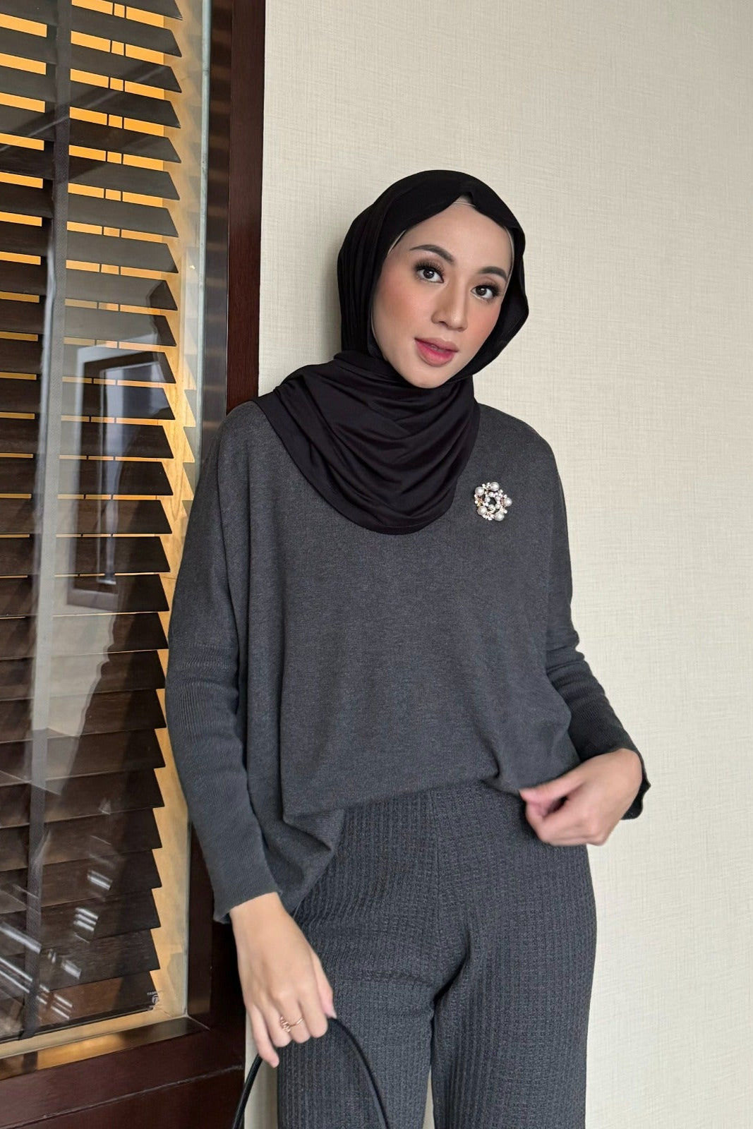 Batwing Sweater - Dark Grey