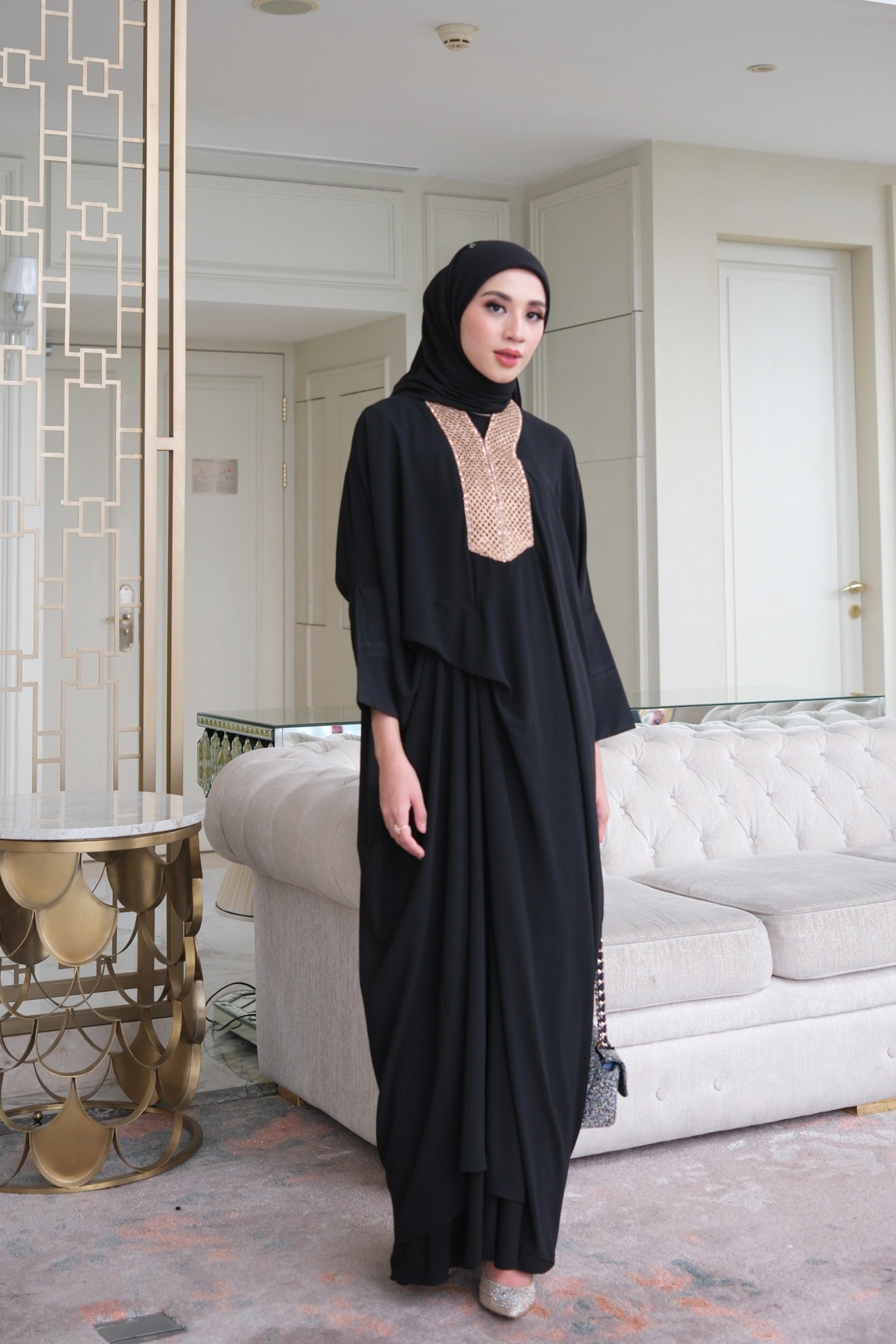 Kenari Kaftan - Kaftan Ramadhan Hari Raya Aplikasi Leher