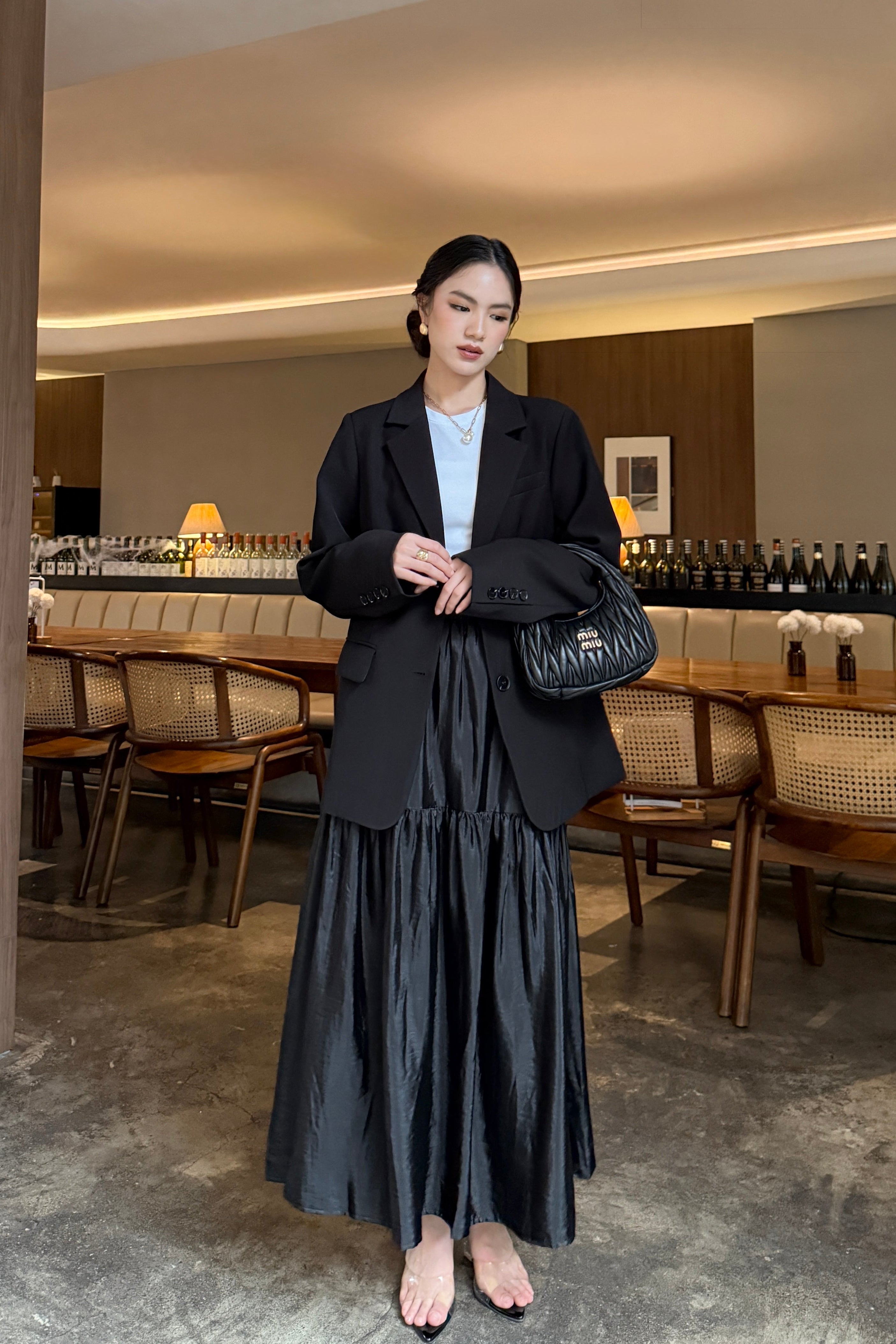 Marc Blazer - Outer Basic Elegant Wanita Bahan Poly Blend Semi Wool