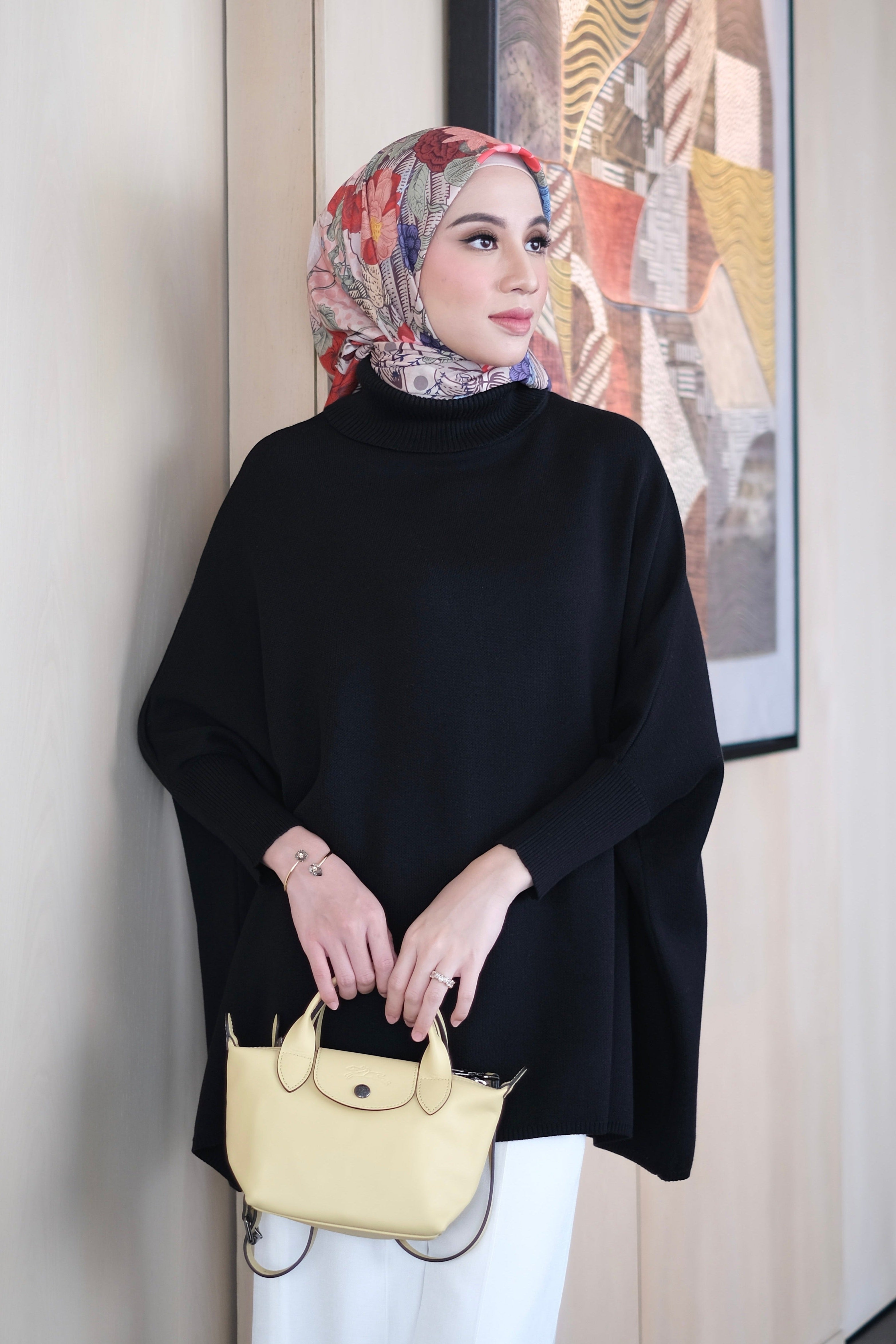 Kate Sweater - Sweater Batwing Kerah Turtleneck Bahan Knit