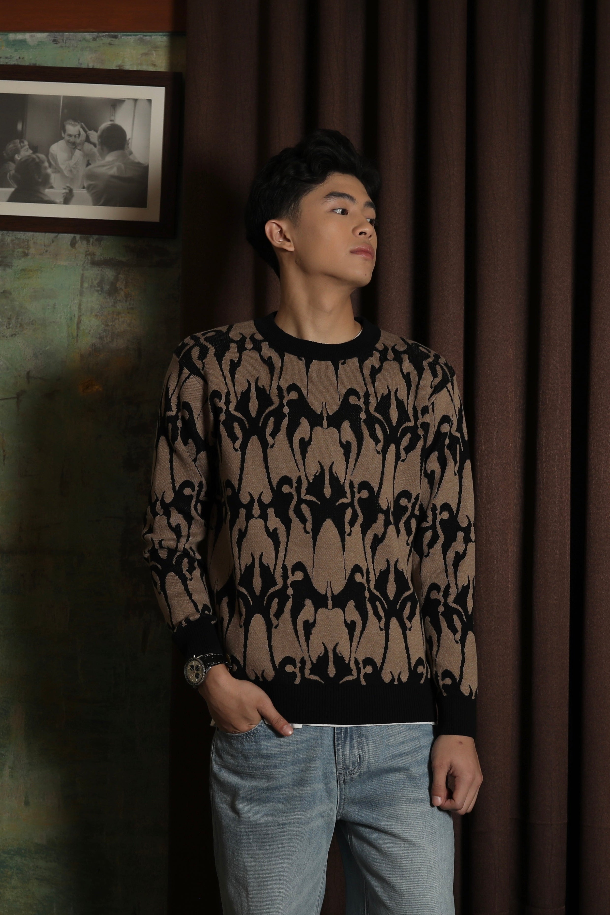 Zayan Sweater - Sweater Rajut Unisex Premium Gaya Minimalis Modern (Man)