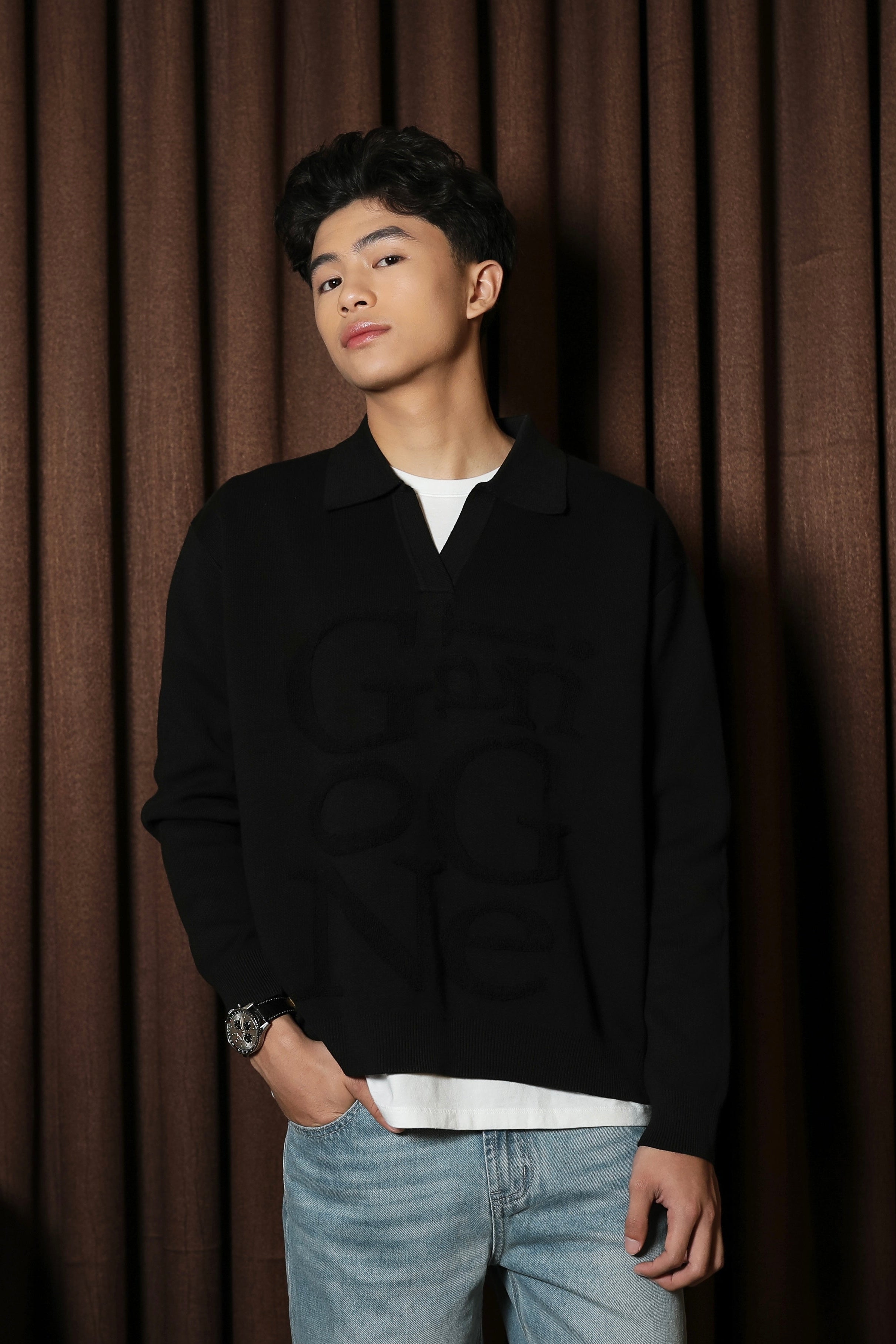 GONEGANI Man - GG V Neck Sweater Rajut
