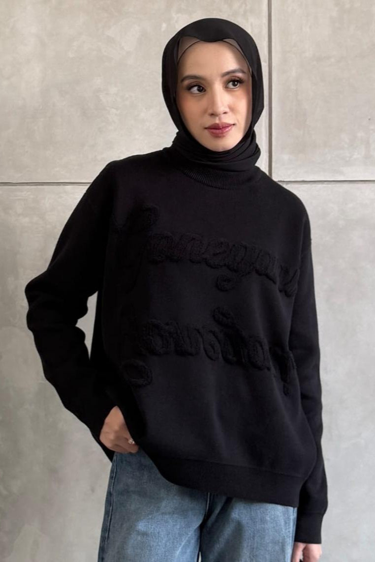 Boxy Sweater - Sweater Unisex Bahan Cotton Knit Premium