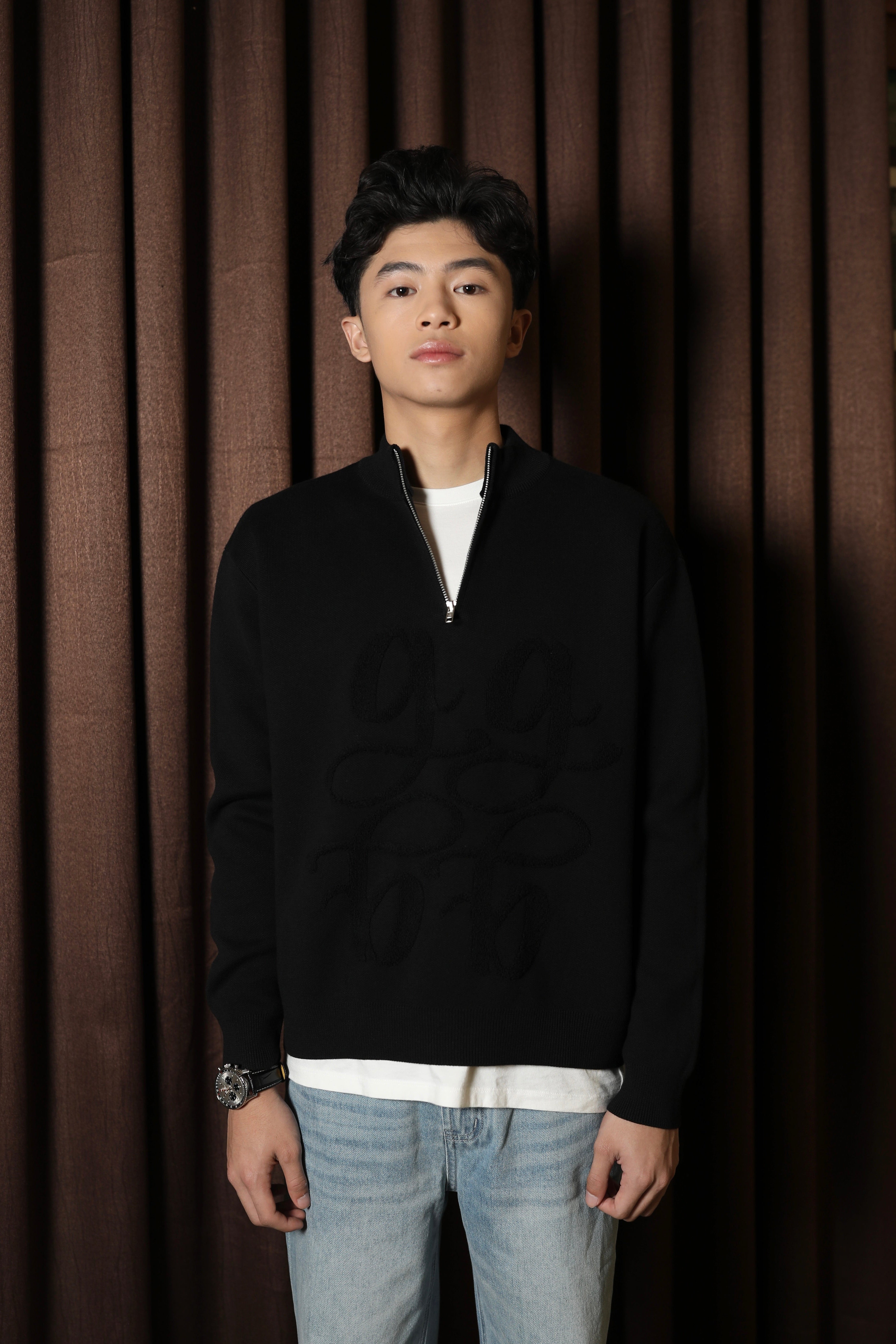 GONEGANI MAN - GG Half Zipper Sweater