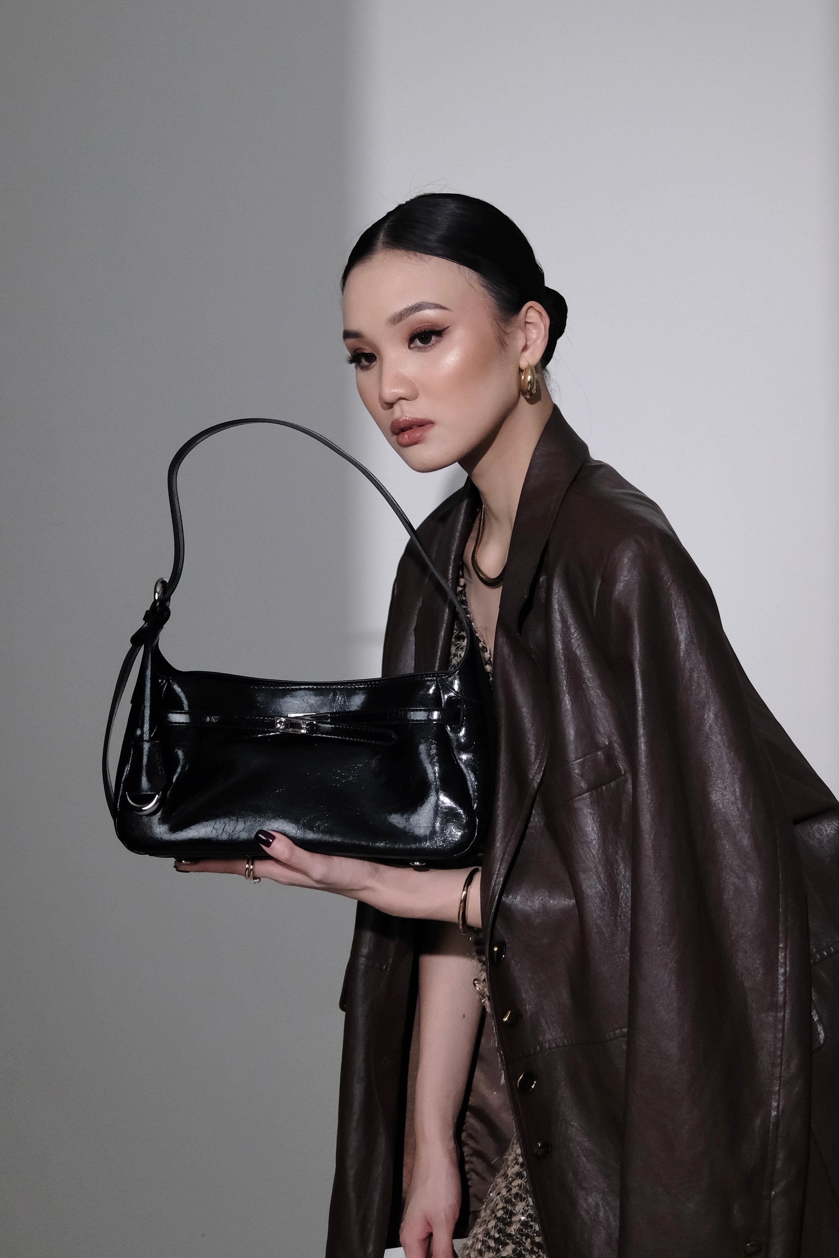 Clara Bag - Tas Bahu Wanita Polos Bahan Real Leather