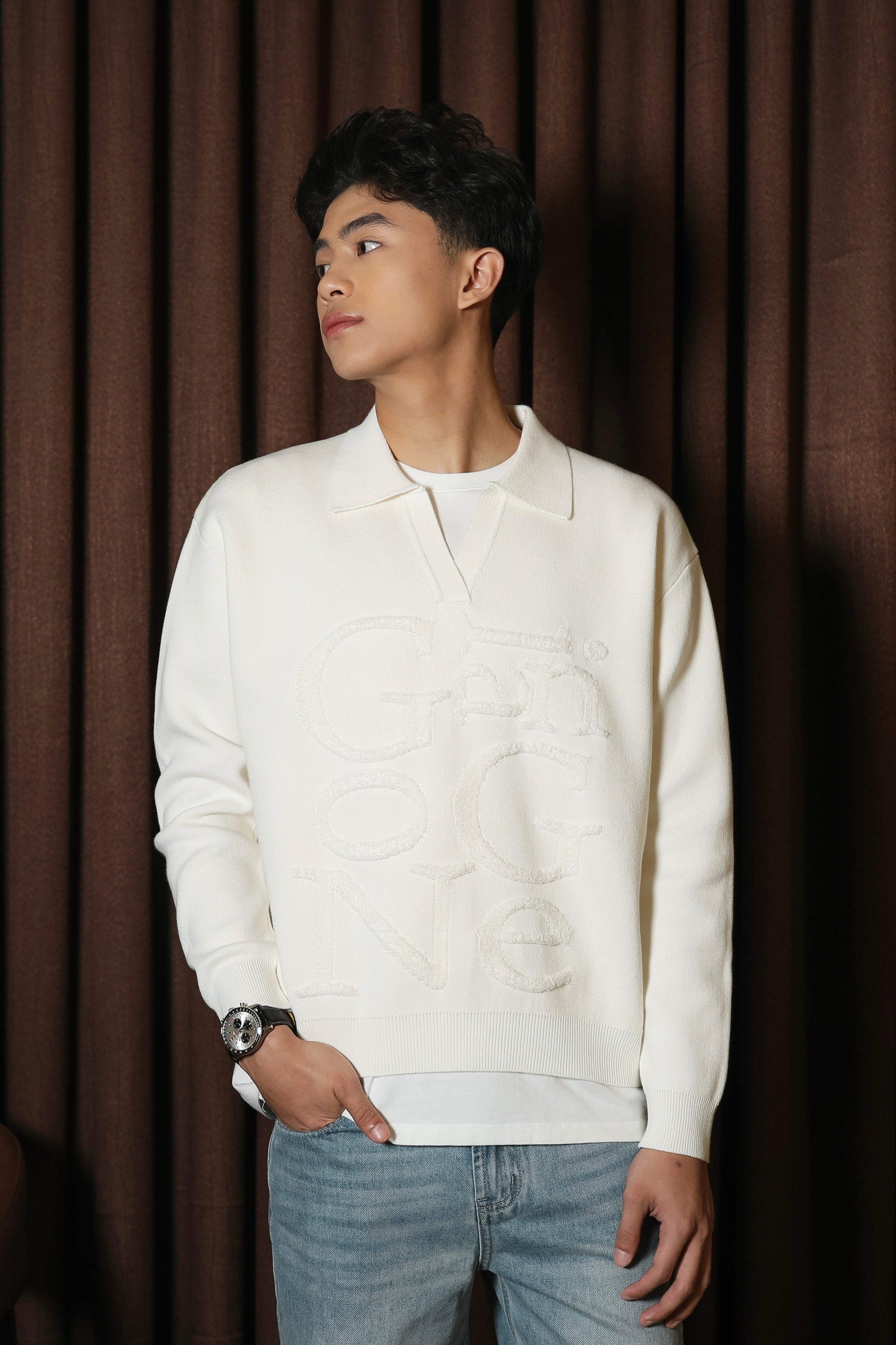 GONEGANI Man - GG V Neck Sweater Rajut