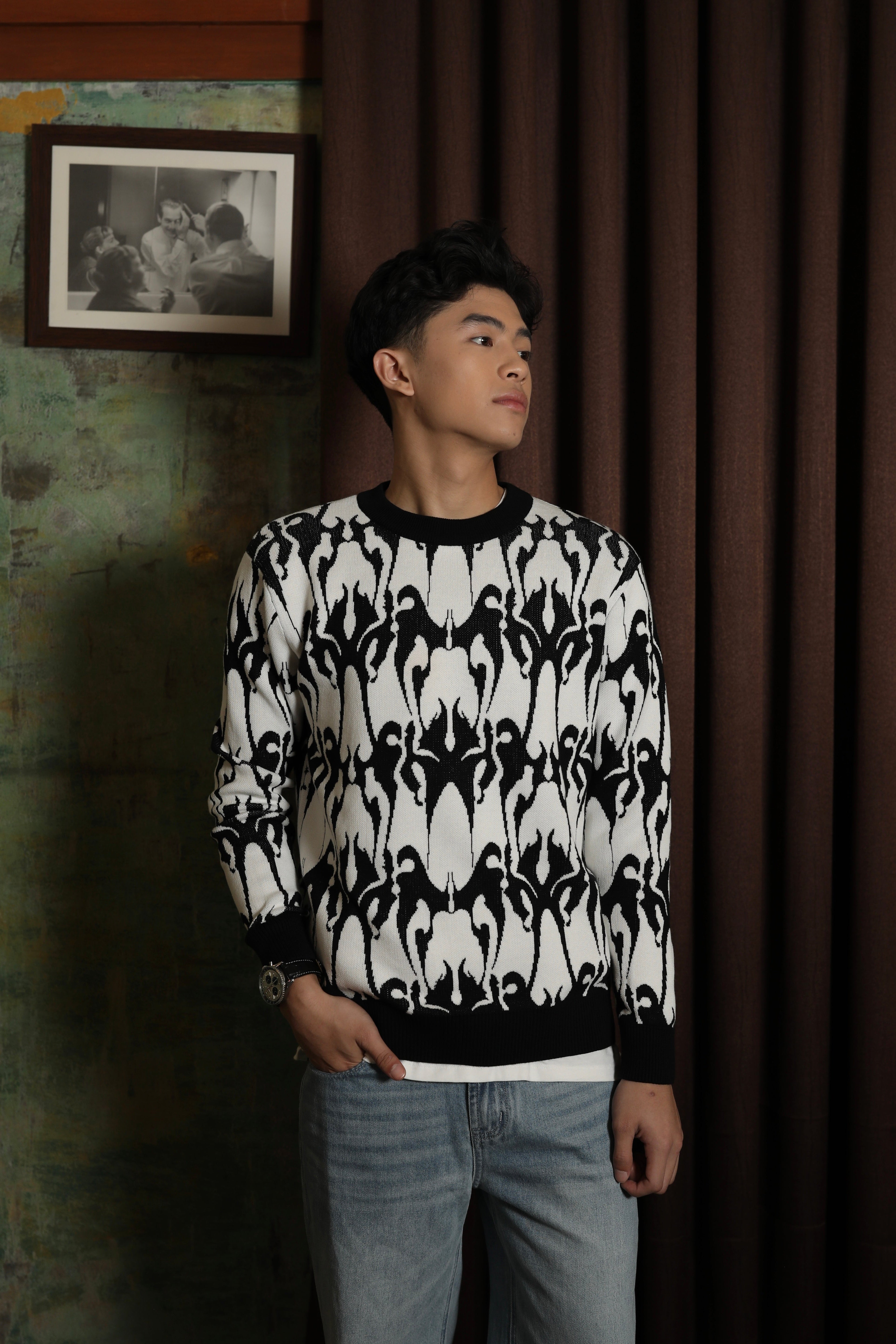 Zayan Sweater - Sweater Rajut Unisex Premium Gaya Minimalis Modern (Man)