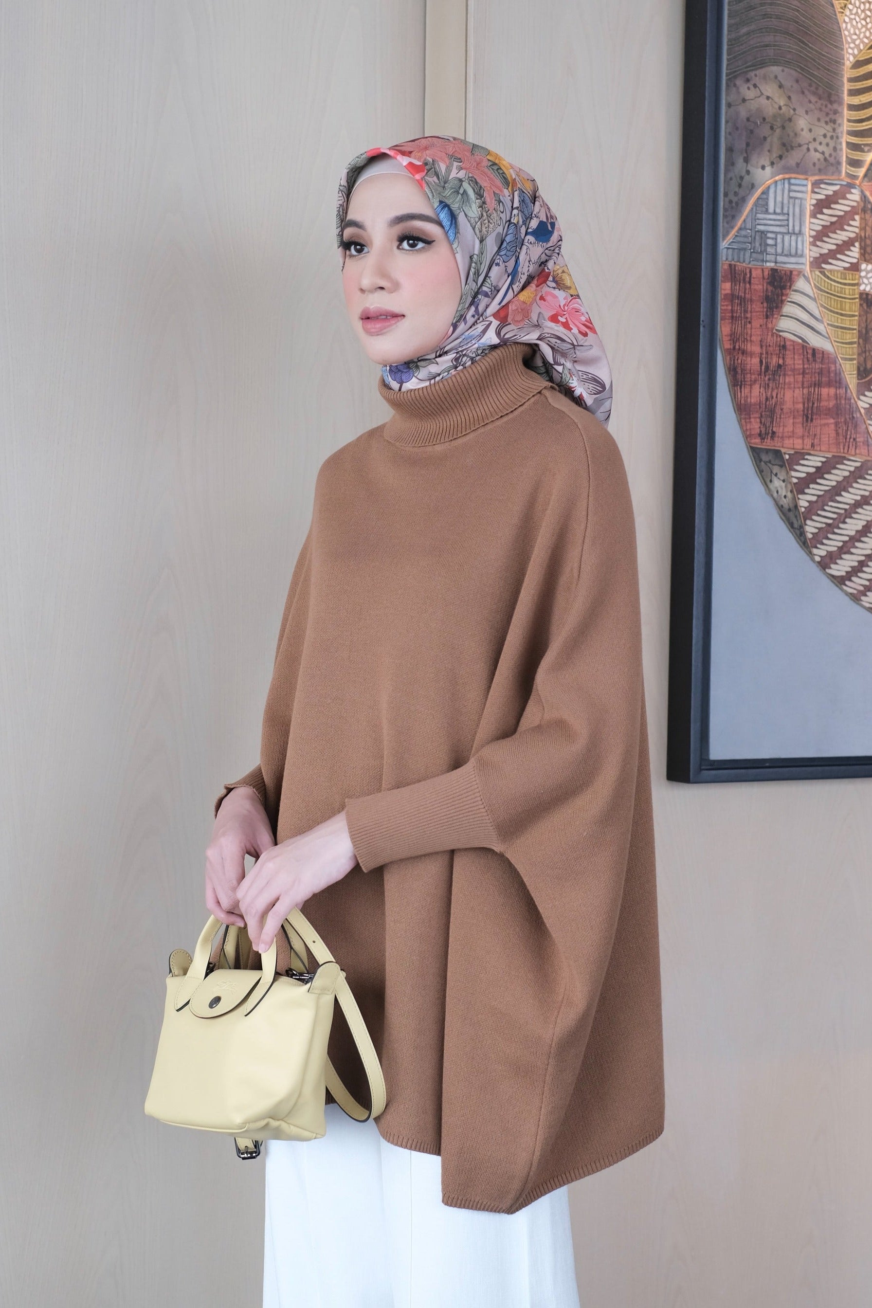 Kate Sweater - Sweater Batwing Kerah Turtleneck Bahan Knit