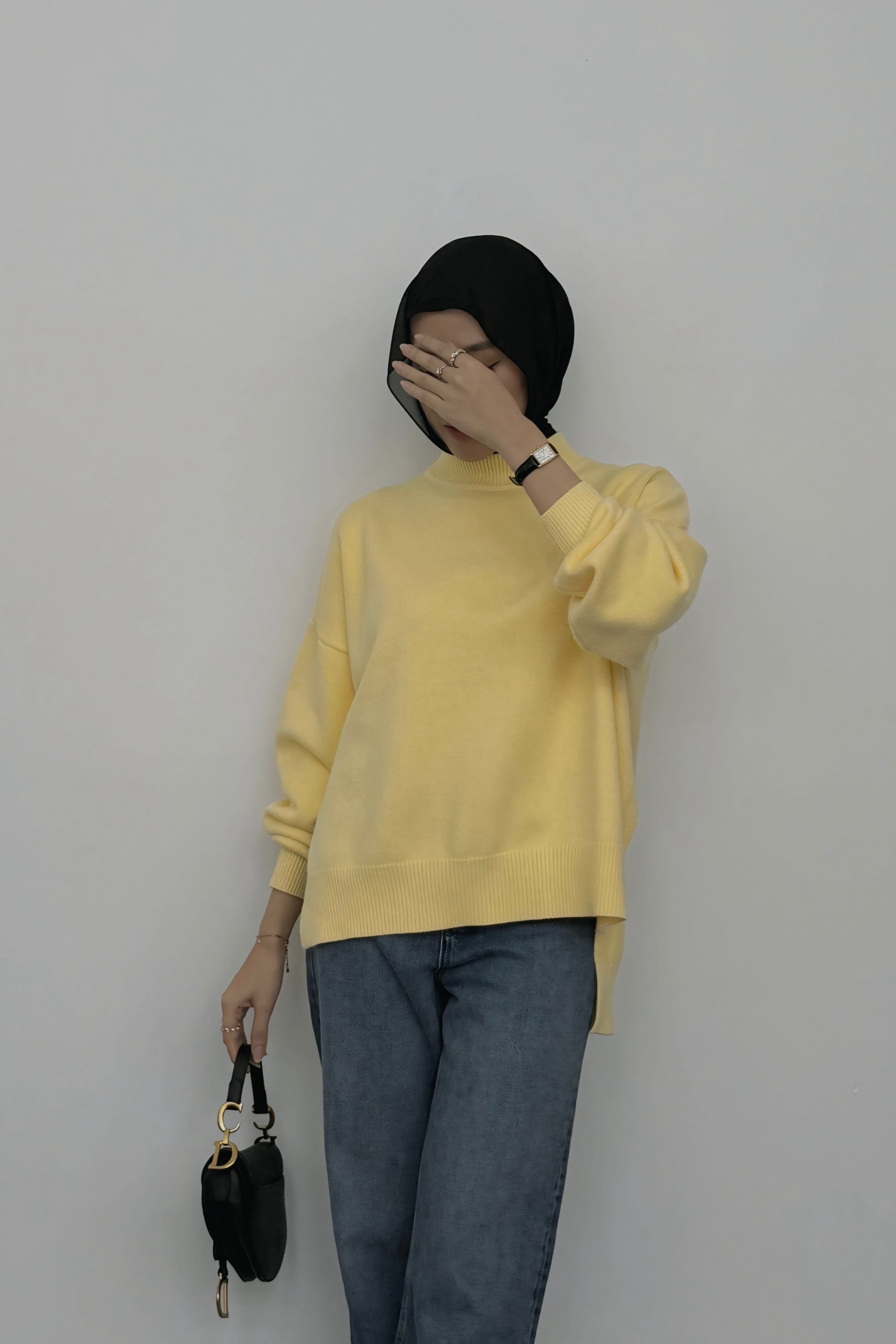 Esmee Sweater - Butter Yellow - Sweater Atasan Knitwear Wanita
