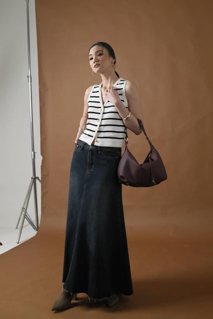 Casual Bag - Red - Tas Bahu Wanita Bahan Real Leather