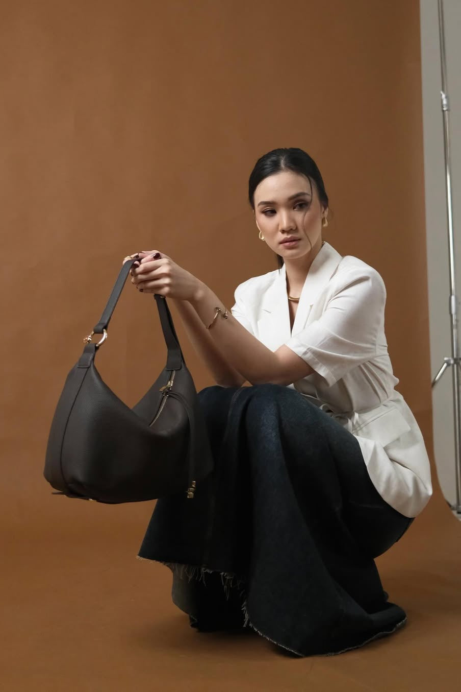 Casual Bag - Red - Tas Bahu Wanita Bahan Real Leather