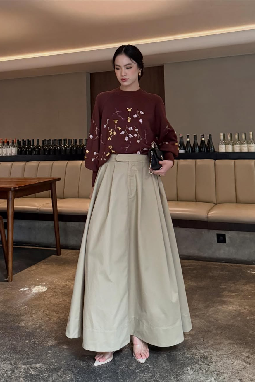 Cotton Skirt - Bawahan Wanita Elegan Simple Bahan Cotton High Quality