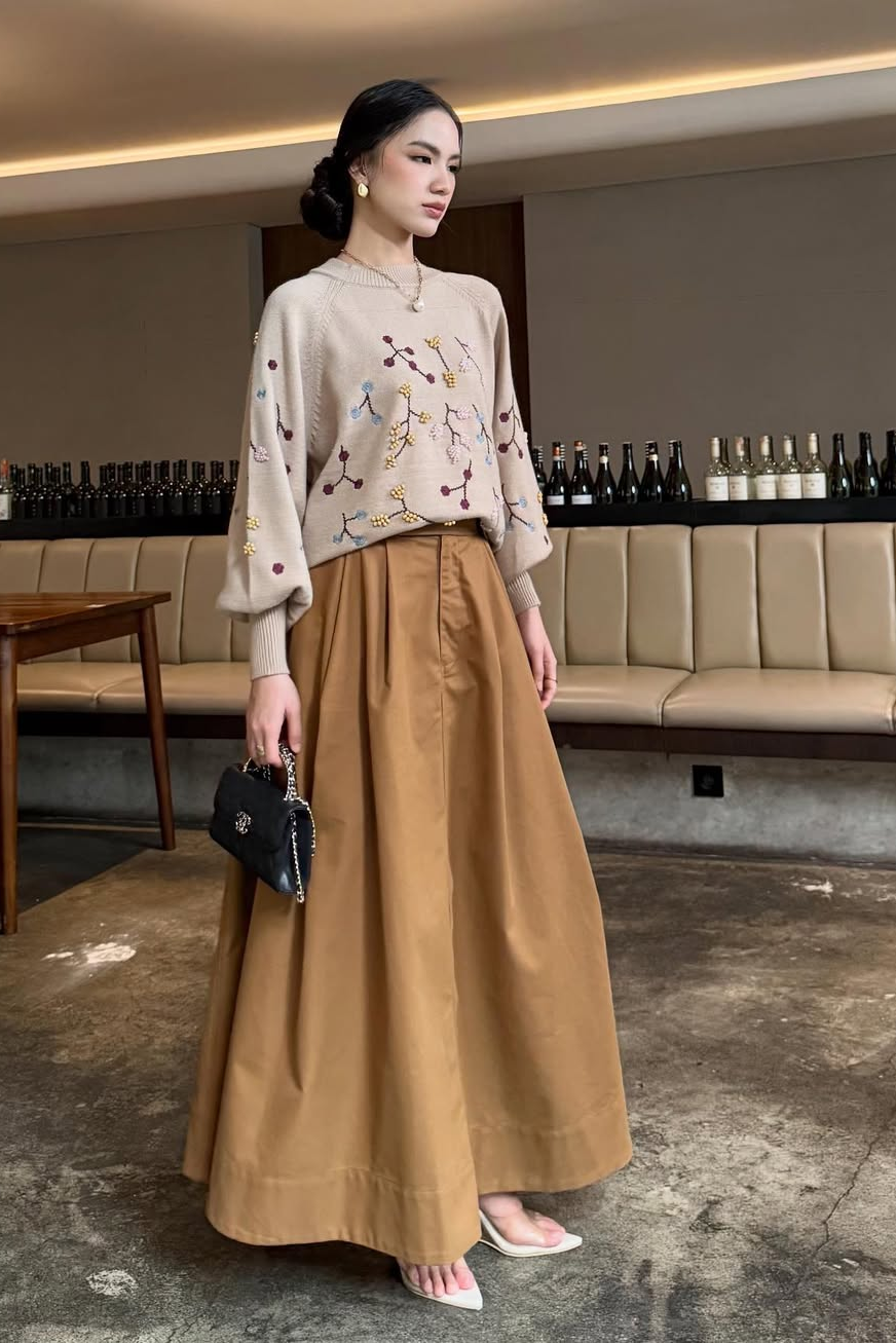 Cotton Skirt - Bawahan Wanita Elegan Simple Bahan Cotton High Quality