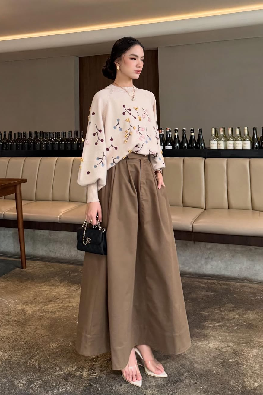 Cotton Skirt - Bawahan Wanita Elegan Simple Bahan Cotton High Quality